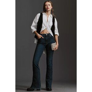 AGOLDE "Nico" AGOLDE Nico High-Rise Slim Straight Bootcut Jeans, dark blue denim